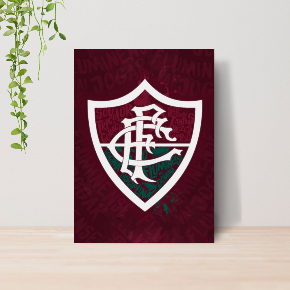 Quadro Decorativo Fluminense Flu Futebol Escudo 05 | Placa 20x28