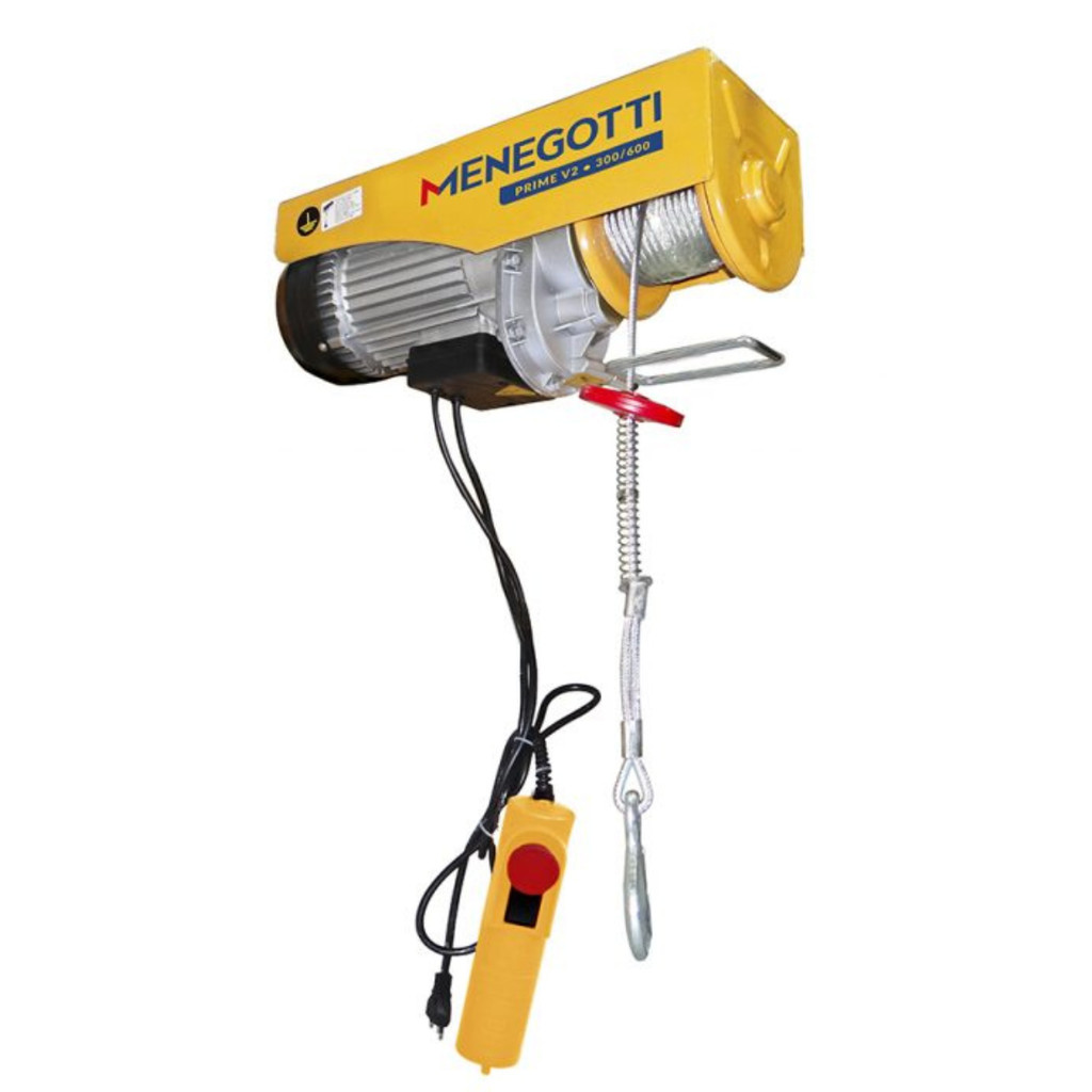GUINCHO DE COLUNA MENEGOTTI PRIME 300/600KG V2 12|6M COM MOTOR ELETRICO MONOFASICO 220V