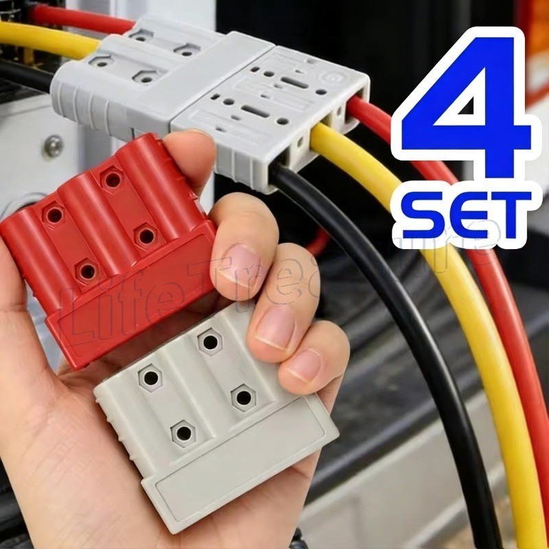 Plugue De Carregamento De Bateria 3Pin 50A-Adaptador De Linha De Motor Elétrico-Conector De Reparo De Empilhadeira-Termi