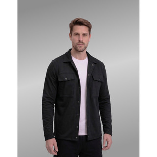 Casaco Casual Premium Masculino Moletom Sobretudo Gola Lapela Social Com Bolsos