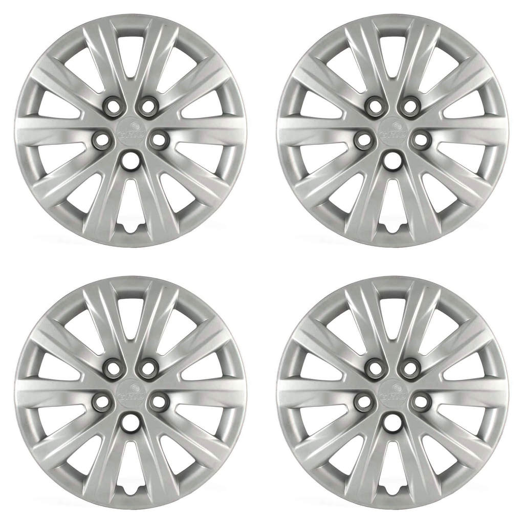 Calota Aro 14" cor Prata Modelo Fox/Polo 2012/13 (Jogo c/ 4 Calotas) Grid - 049CB-PTA-E