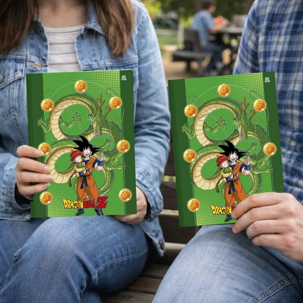 Caderno espiral dragon ball z 80 folhas anime escolar colecionador