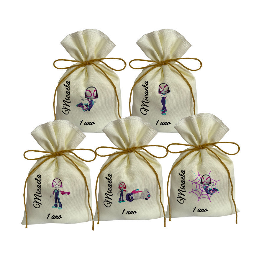 Saquinhos Lembrancinhas Personalizados  Ghost Spider Mulher Aranha Fantasma