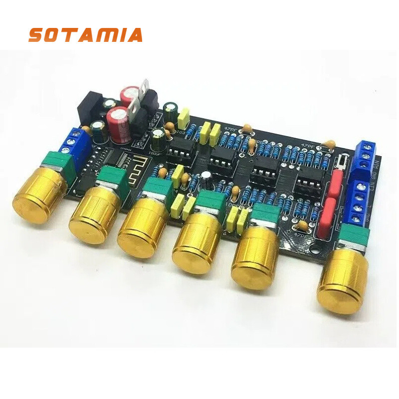 Placa De Tom De 2.1 Canais Pré-Estágio Bluetooth SOTAMIA , Processador De Fonte De Áudio , Equalizador , Amplificador Op