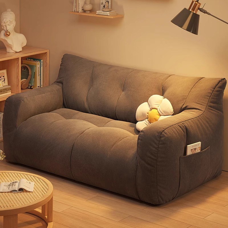 Sofá preguiçoso reclinável quarto sofá aluguel sala de estar Tatami cadeira traseira dormitório sofá duplo