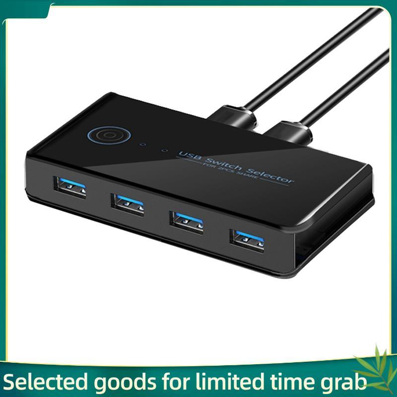 jerry99 Switch KVM USB Switcher Compartilhado 2 Em 4 Saídas Para Laptop PC Teclado Mouse Impressora Adaptador De Hub De 