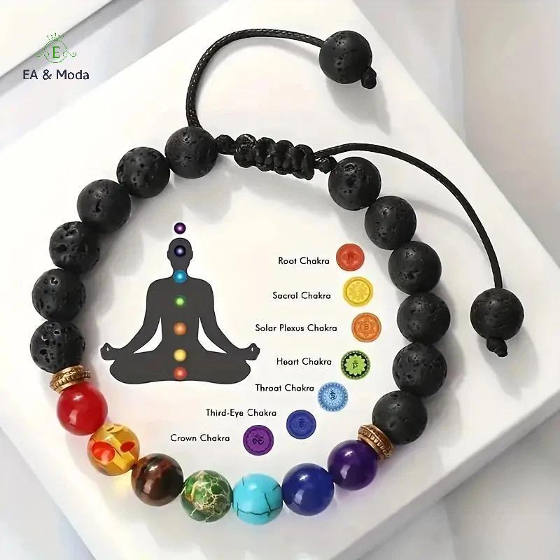 Pulseira De Pedra Vulcânica Artesanal EA & Moda Para Homens E Mulheres Joias De Meditação Energética Natural Porosa Basa