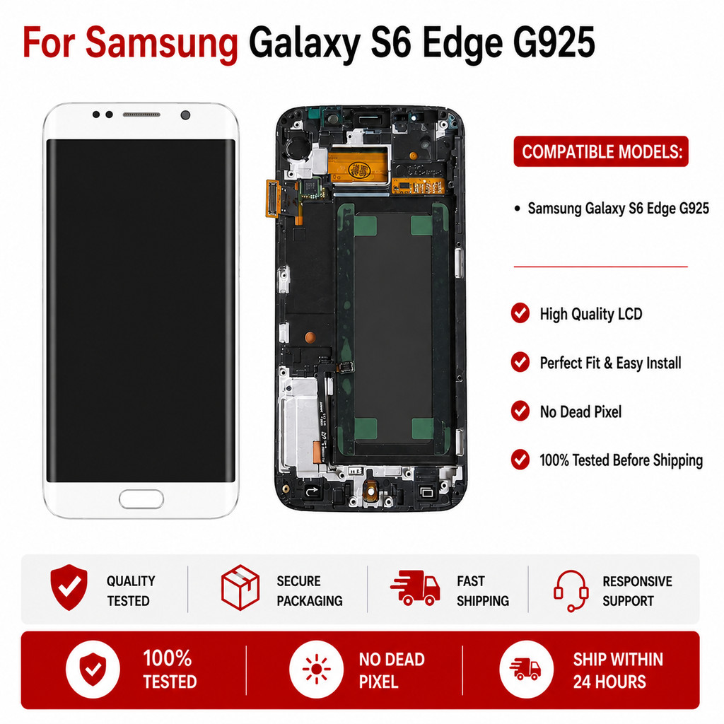 amoled Para Samsung Galaxy S6 Edge G925 Display LCD Com Moldura Curva s6edge
