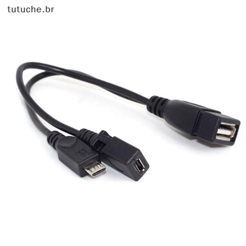 TU 1 Peça Adaptador Usb De Um Centavo De Duas Portas Cabo OTG Para Tablet Móvel Fonte De Alimentação Externa BR