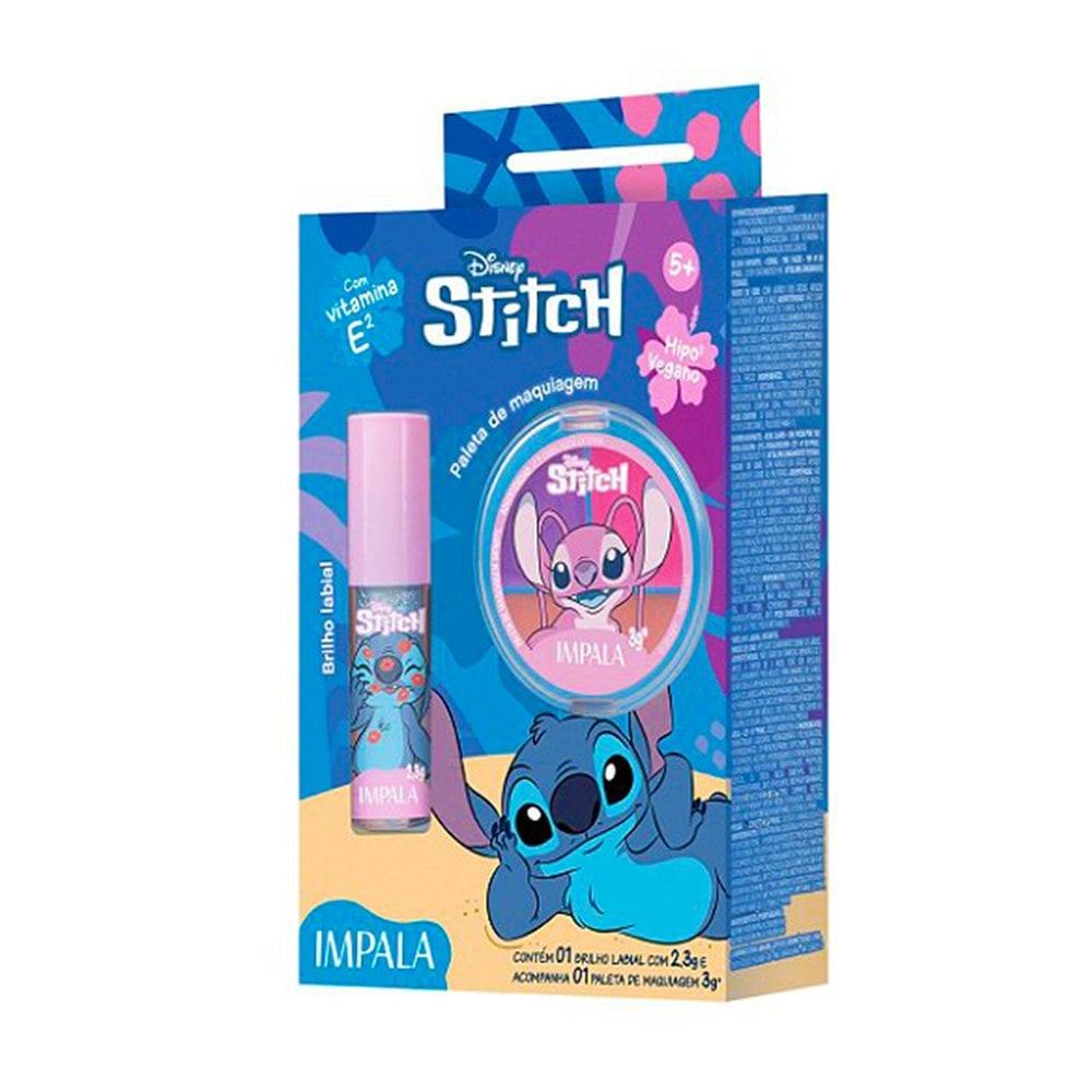 Kit Impala Infantil Brilho Labial + Maquiagem Angel