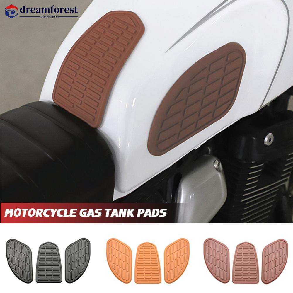 DREAMFOREST 3 Peças Joelheira Vintage Para Tanque De Motocicleta Retrô Combustível De Gás Adesivos De Borracha Protetor