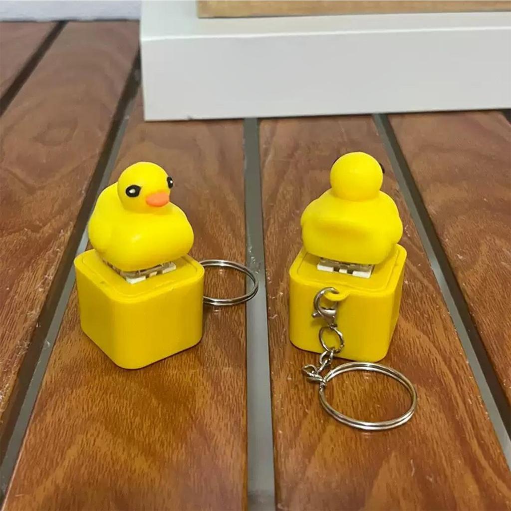 Engraçado Croaking Sapo Pato Chaveiro Recarregável Teclado Fidget Clicker Som Com Luz LED Para Alívio Do Estresse openal