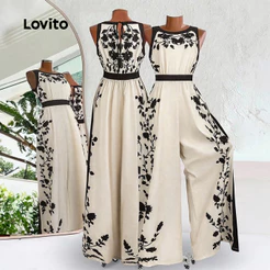 Lovito Macacão Boho Feminino Primavera/Verão LK5LD204