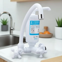 Torneira Filtro Branca Bica Móvel Parede Marujá VIQUA ABS Arejador Tripla Filtração