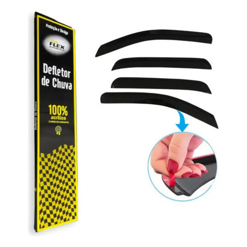 Calha De Chuva Lifan 530 2014 A 2018 4 Portas Preta Fumê