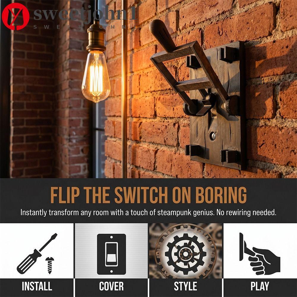SWEETJOHN1 Tampa Do Interruptor De Luz , Capa De Alça Flip De Plástico Durável Estilo Vintage , Decoração Assustadora