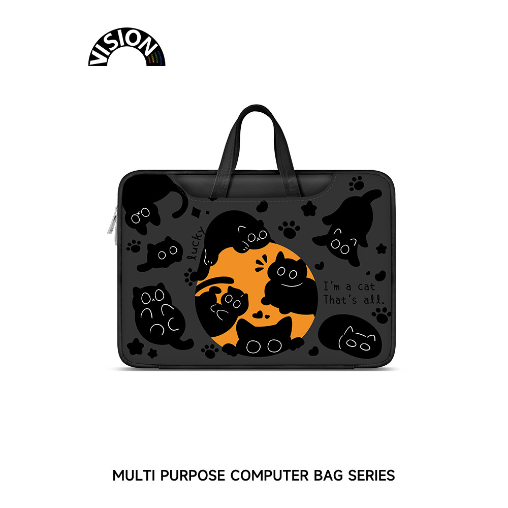 Bolsa para Laptop italiana V-SION Cute Cat portátil adequada para Apple macbook 15: 20 cm Shin-Chan air13 Huawei mateboo