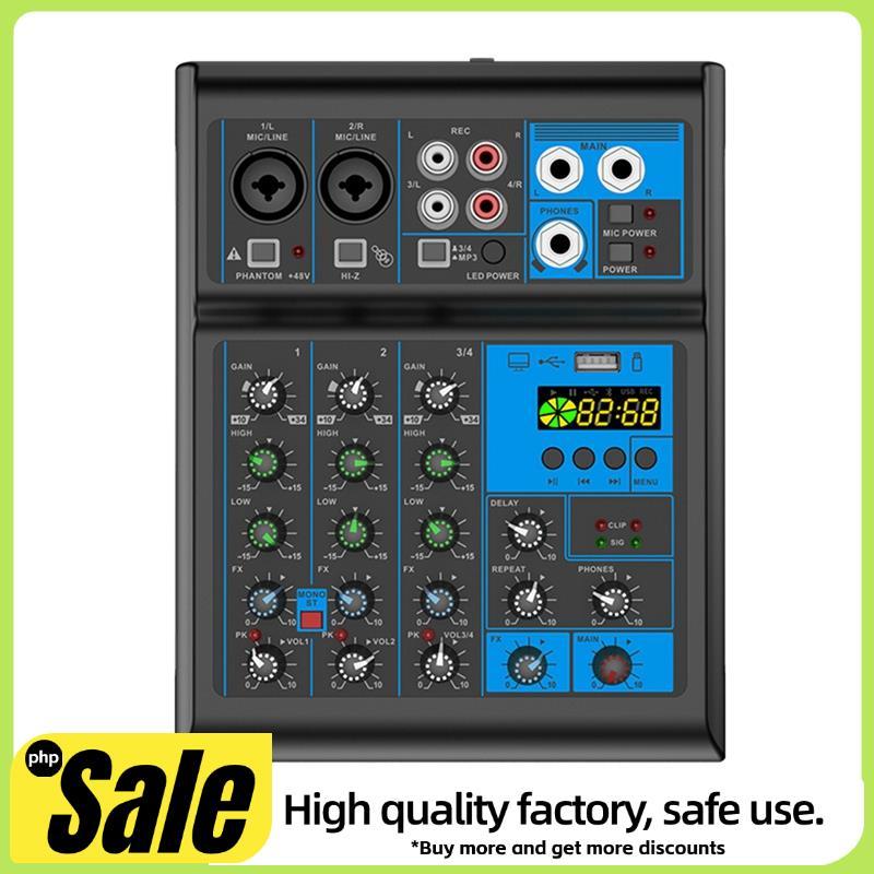 Console De Mixagem De Placa De Som Mixer De 4 Canais Áudio Profissional Para DJ De Transmissão Ao Vivo Equipamentos De
