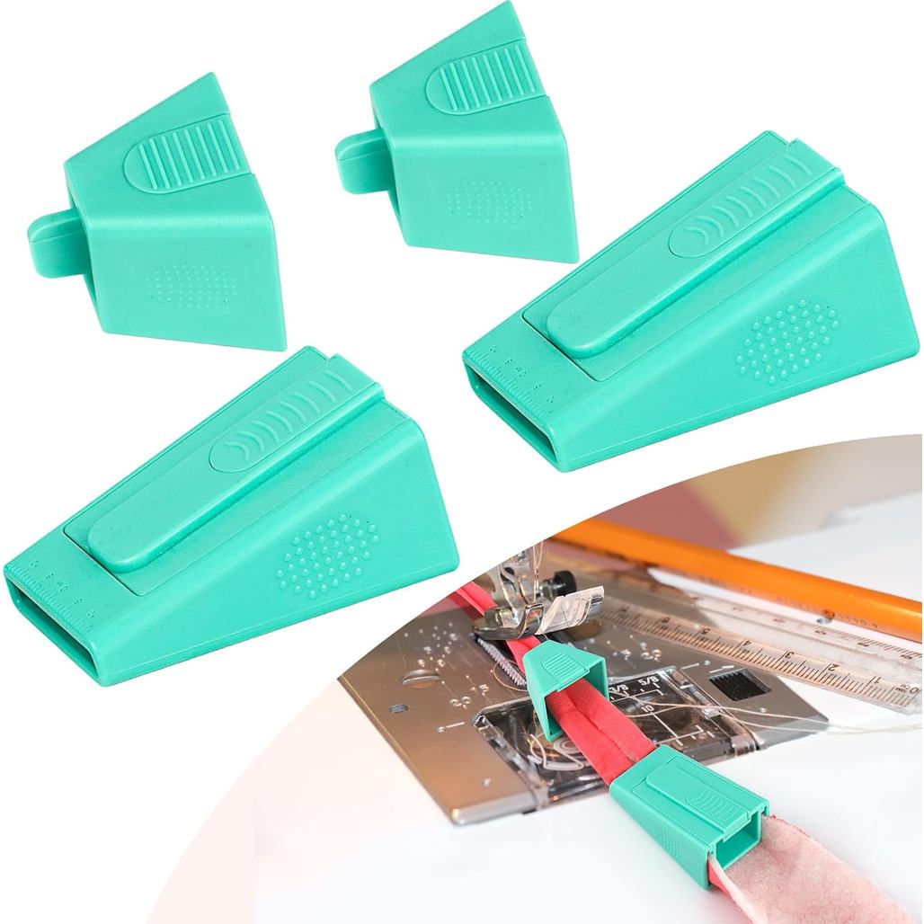TIGARI Máquina de Fazer Fita de Viés, Ferramenta para Fazer Tubos de Tecido para Tapetes de Jelly Rolls com Passador de 