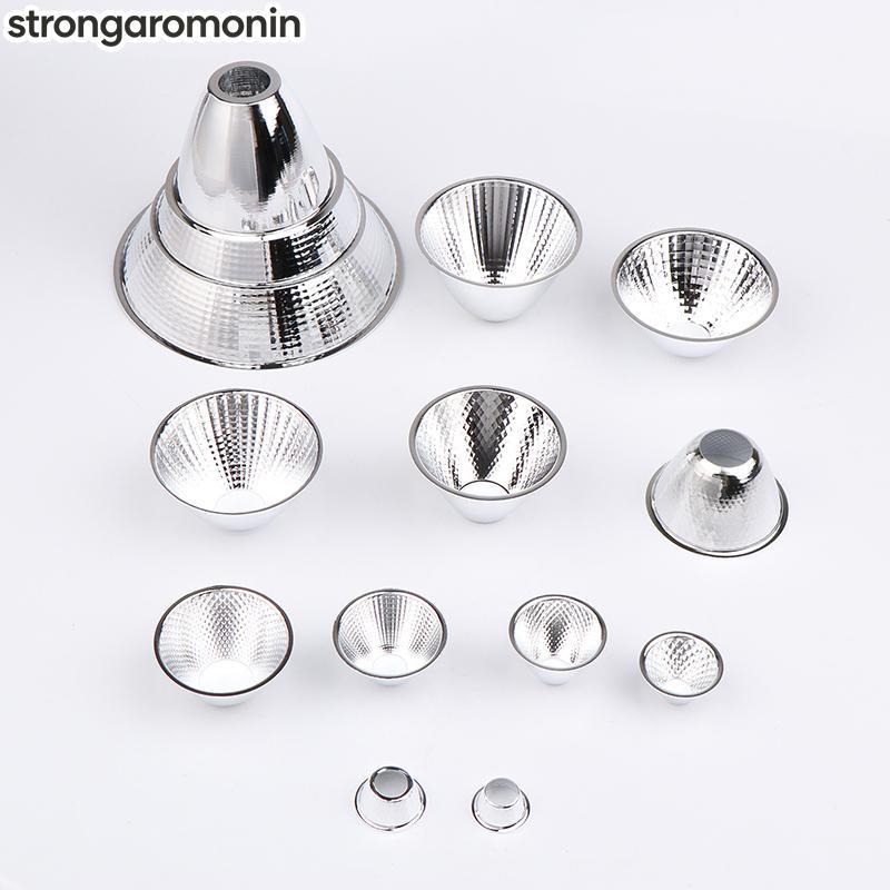 STRON 1 Peça 20-126mm 15-120 Graus Abajur Tigela Reflexiva Para Luz DIY Óptica LED Copo Refletor De Alumínio Lâmpada COB