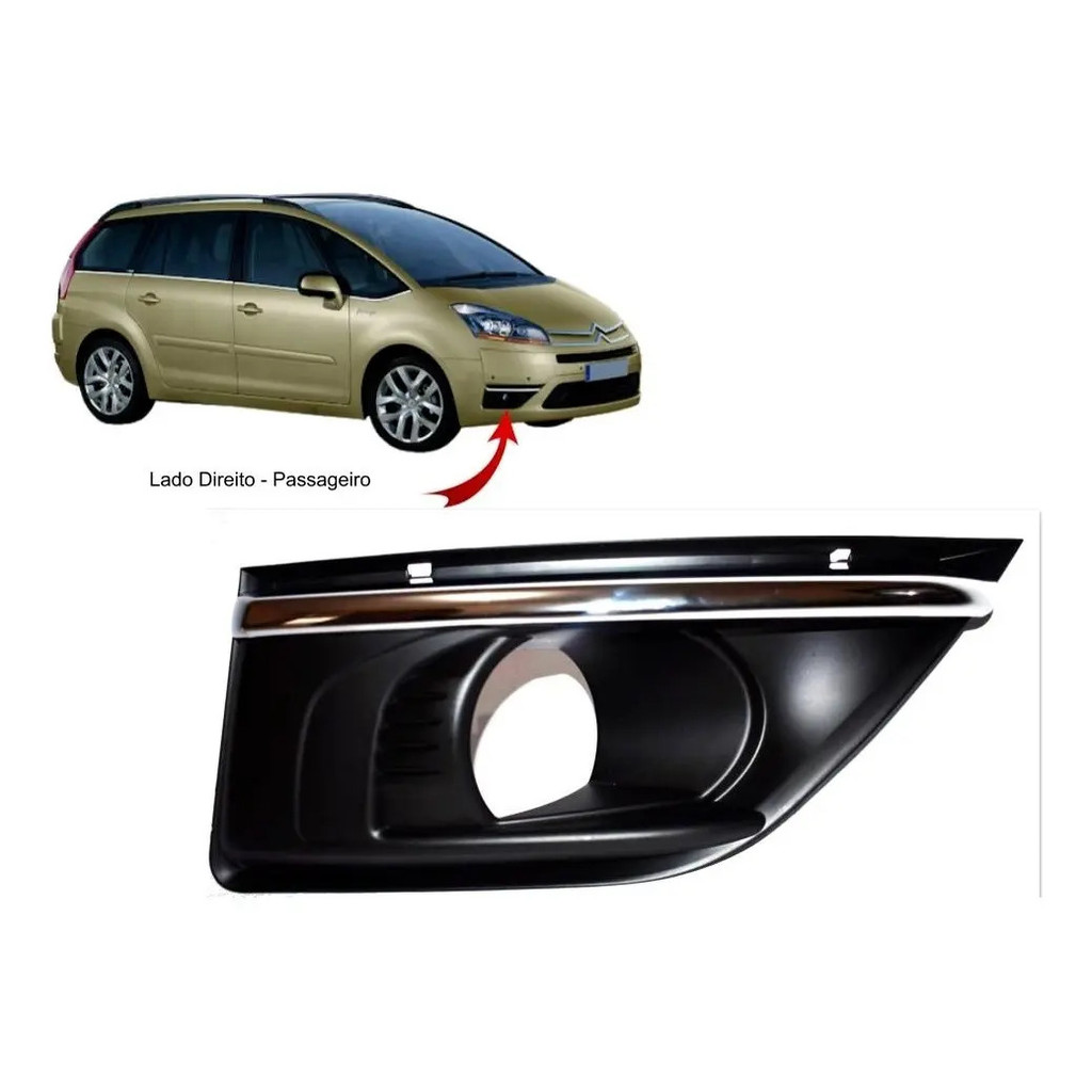 Moldura Farol Milha C4 Gran Picasso L.dir Original Citroen