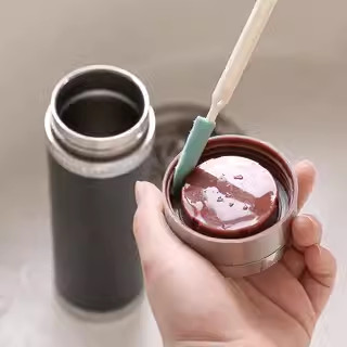 Escova de limpeza para tampa de copo de vácuo, escova de limpeza para garrafa de leite, conjunto de escova pequena para 