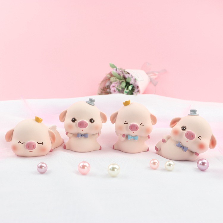 Ins estilo criativo menina coração bonito Piggy decoração sala de estar decoração Desktop quarto menina decoração