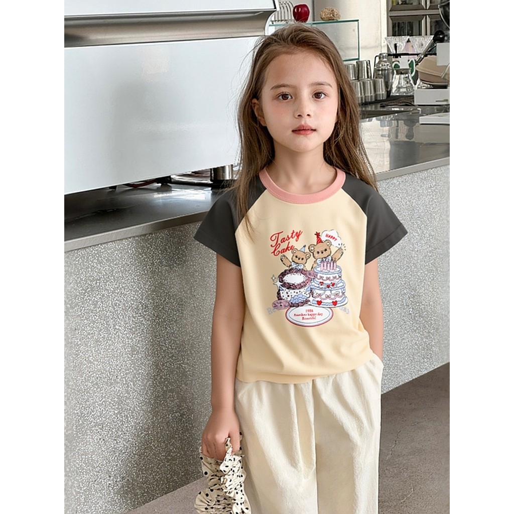 Marca de comércio exterior crianças camiseta de manga curta 2026 verão novo estilo roupas infantis roupas de bebê algodã