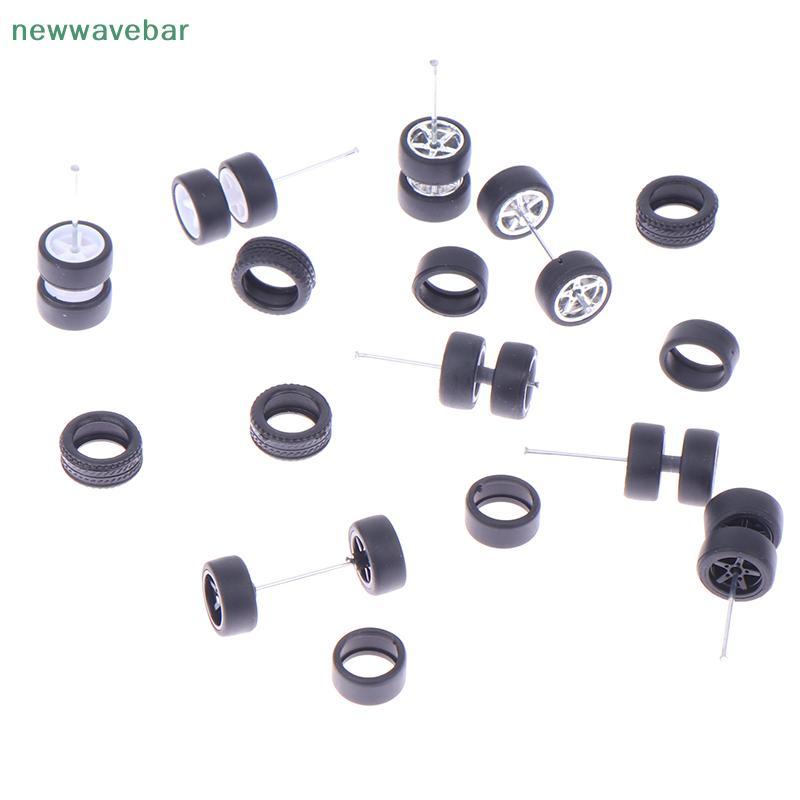 [HENGHOME] 1 Conjunto De Rodas De Carro DIY Racing 1 : 64 Para Pneu De Borracha Com Modelo De Eixo De Roda Peça Modifica