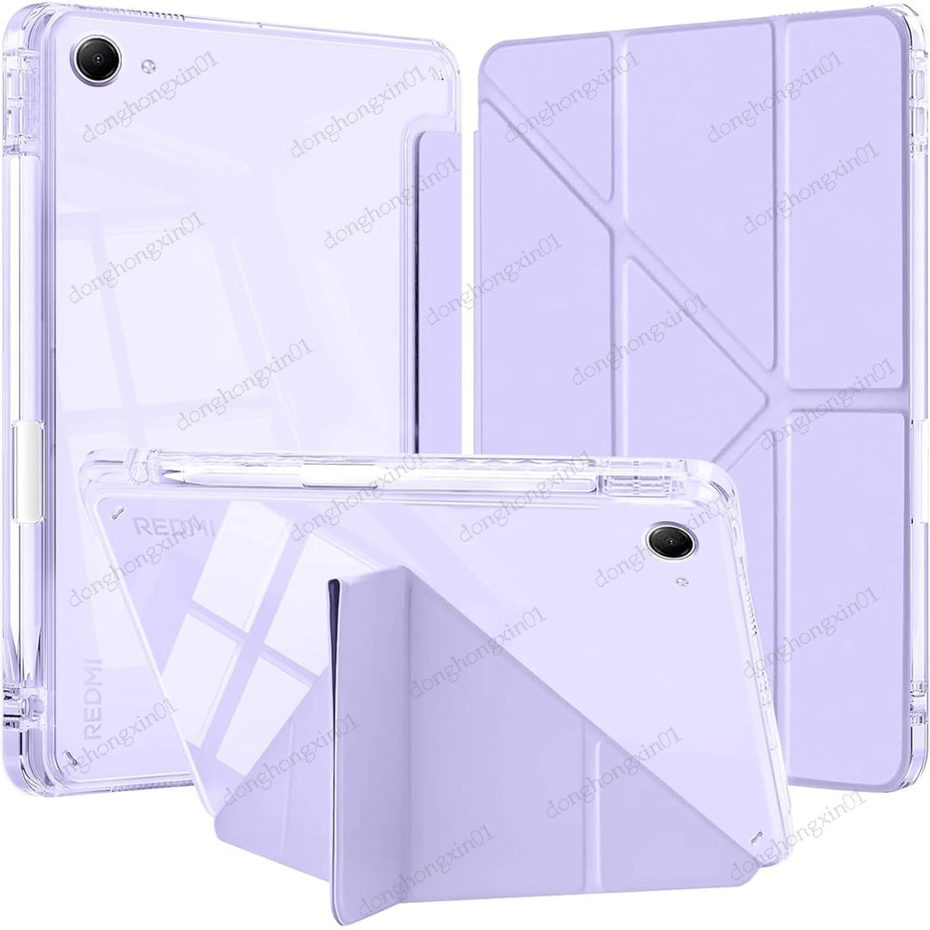 Para Xiaomi Poco C1 Redmi Pad 2 9.7 2026 Pad2 SE 4G WiFi 9.7 Mi 7 8 Pro 11.2 X1 Transparência Acrílico Y-Fold Stand Flip
