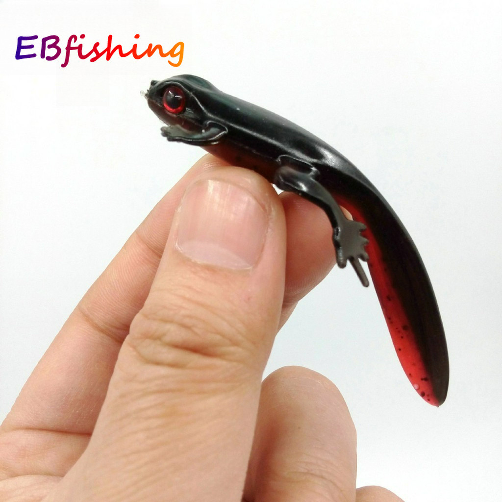 1 Pçs Pesca 8cm/3.8g Sapo Macio Isca De Borracha Iscas Macias Em Forma De Girino De Peixe Minhoca Macia