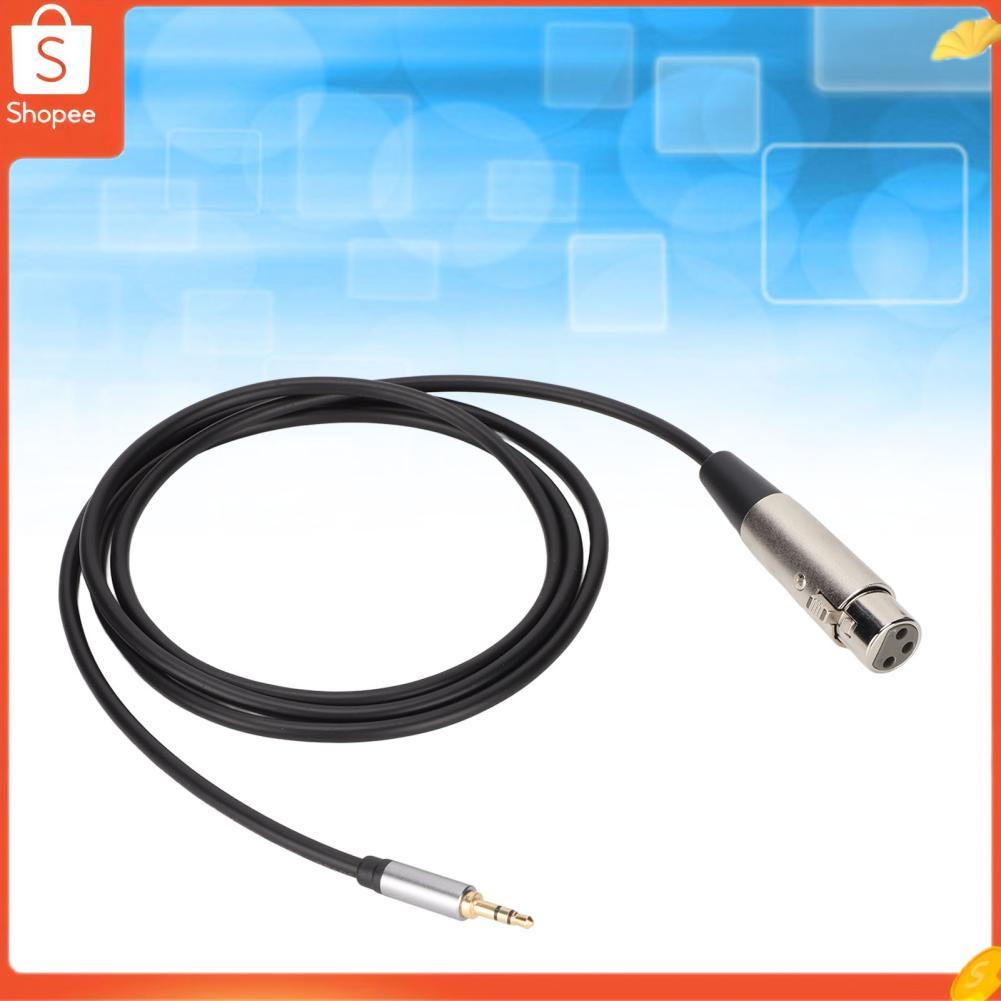 Cabo de som macho de 3,5 mm para XLR fêmea Plug and Play, resistente à corrosão, linha de som HiFi 24K banhado a ouro