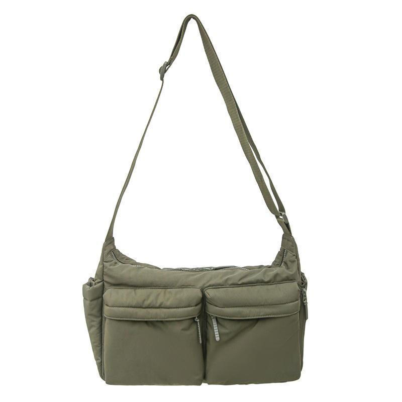 Bolsa transversal casual com múltiplos bolsos, bolsa de ombro de nylon elegante, bolsa de viagem de grande capacidade, b