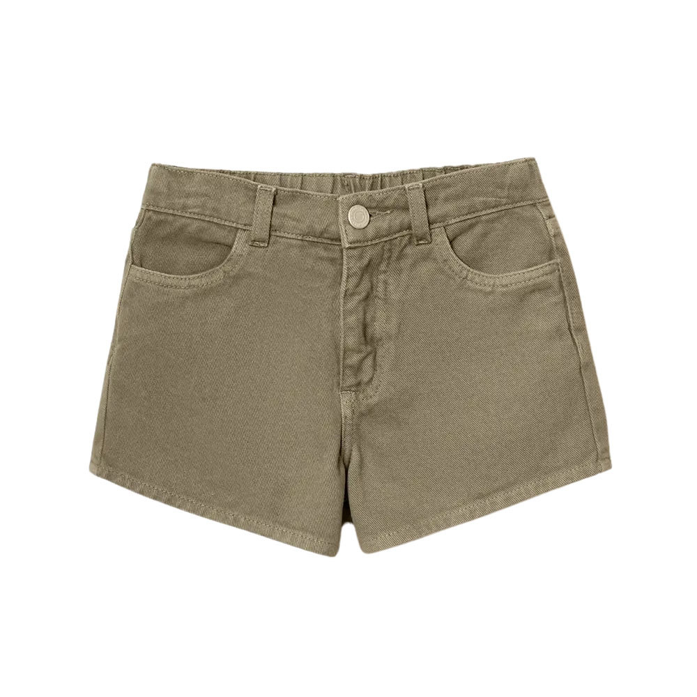 Shorts Hering Infantil Menina Barra Desfiada Em Sarja
