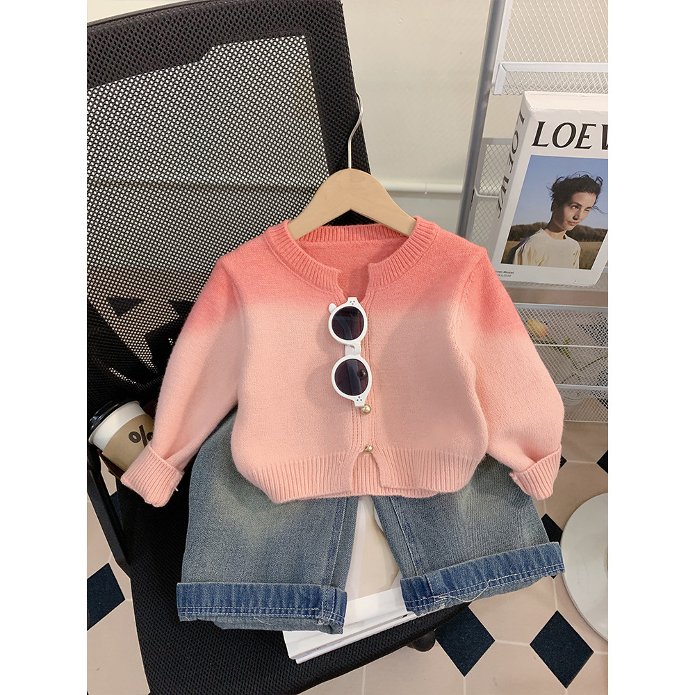 Meninas terno roupas de primavera 2026 novo estilo moda bebê camisola Jeans primavera outono roupas infantis terno