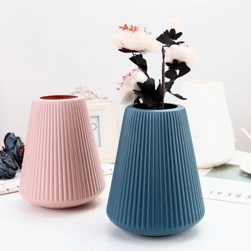 Vaso De Plástico Estilo Europeu , Arranjo De Flores , Planta Hidropônica , Porcelana , Decoração Nórdica Para Casa , Sal
