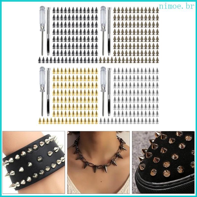 Nim 100 Peças Pinos Cone Elegantes Para Suprimentos Projetos Artesanato E Couro