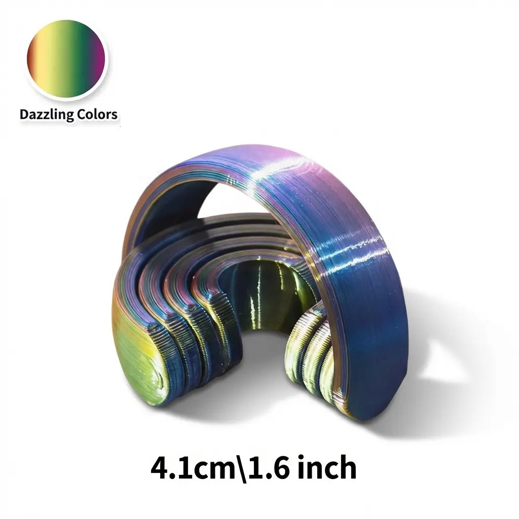 3D Printed Fidget Spinner Toy, Cool Spiral Gradient Color Hand Spinner for Stress Relief, Anxiety, and Focus, Unique Sen