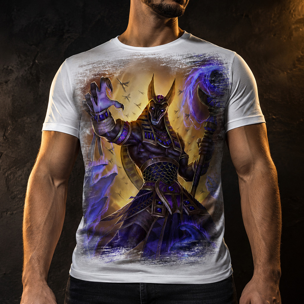 Camisa Camiseta Anubis deus egipcio canino REF 01