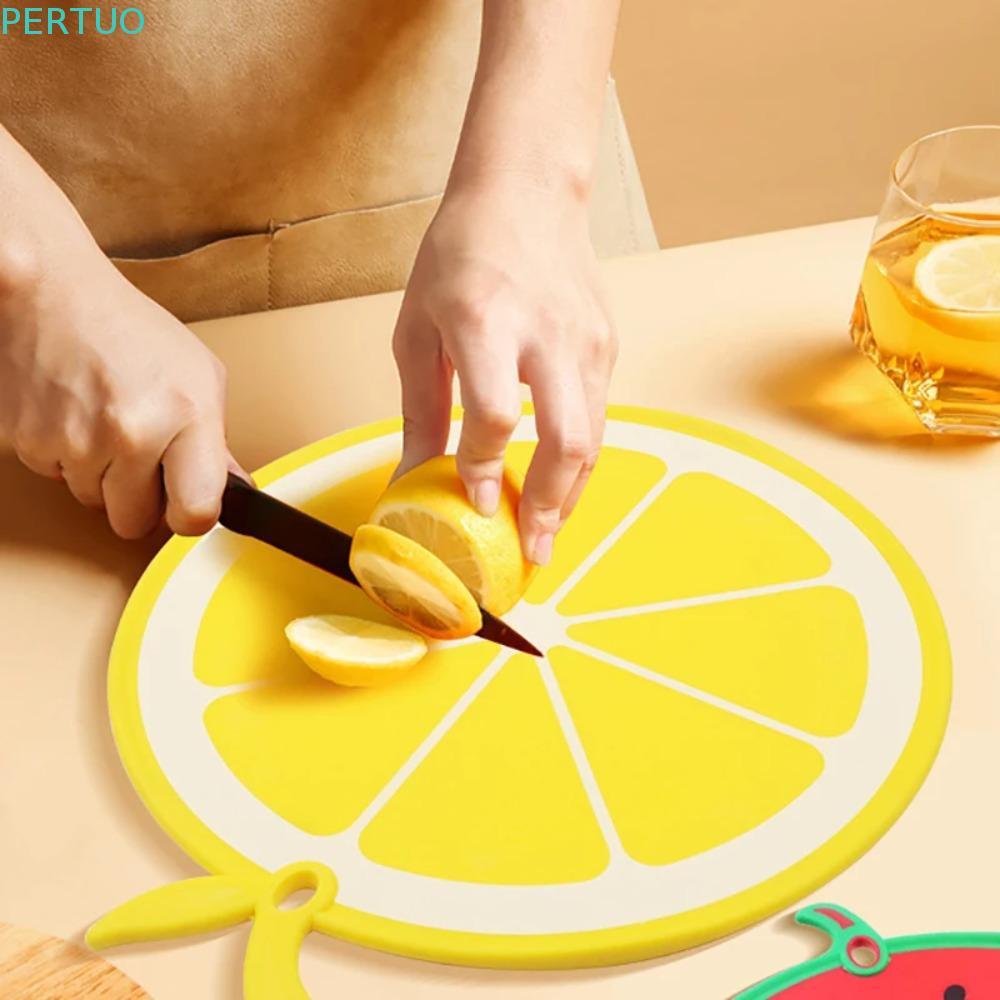 Tábuas De Cortar PERTUO , Tábua De Corte Em Forma De Fruta Espessada Antiderrapante , Aparelho De Cozinha Antibacteriano