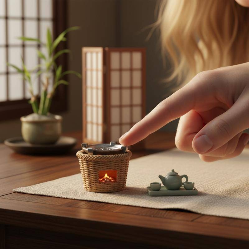 LOF Casa De Bonecas Em Miniatura , Fogão Chinês Antigo Para 112 , Kit De Modelo Artesanal Decoração De Cena De Cozinha