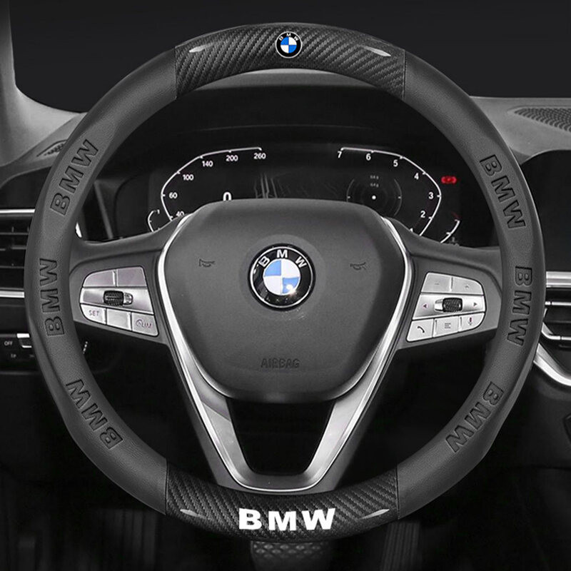 Capa de volante de carro para BMW F20 F21 F22 F23 F45 F30 F32 F36 F10 F11 X1 X3 X5 X6 X7 Série 1 Série 3 Série 5 Série 7