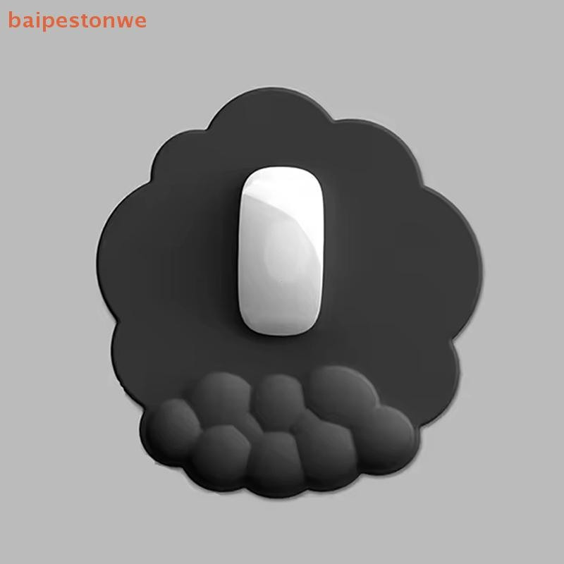 Mouse pad com apoio para os pulsos, teclado em formato de nuvem, antiderrapante, espuma de memória, mouse pad para jogos