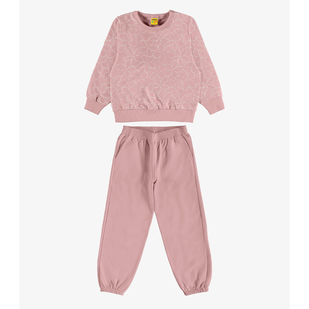 Conjunto Blusão Com Calça Menina Rovi Kids Rosa