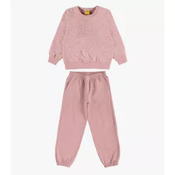 Conjunto Blusão Com Calça Menina Rovi Kids Rosa