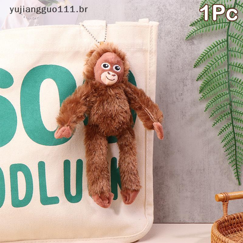 # Novo Brinquedo De Pelúcia Gorila Dos Desenhos Animados Chimpanzés Macaco Pingente Macio Boneca Chaveiro Bapa Saco De C