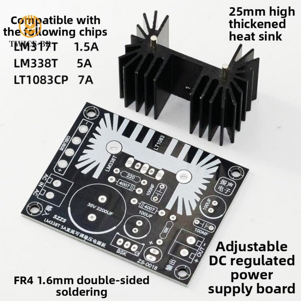Placa PSU Ajustável Saída 1.25V-37V Faixa Corrente Máxima Até 7A Módulo DIY