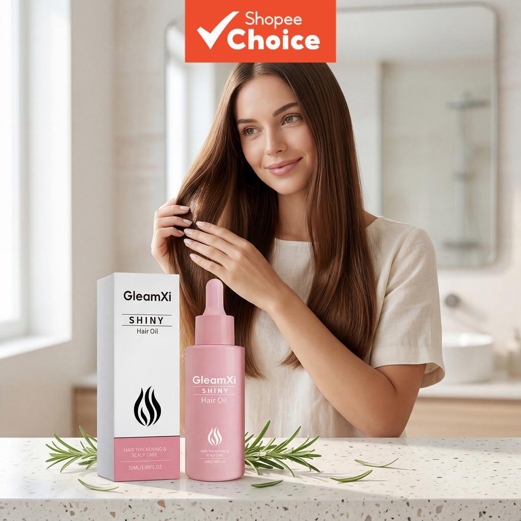 Shine Hair Oil 50 ml – Fórmula leve e não oleosa com óleo de coco, arginina, amla e óleo de amêndoas para cabelos