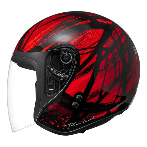 Capacete Bieffe Allegro Revival Cor Preto Com Vermelho Tamanho Do Capacete 56/58/60