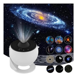 Projetor Galáxia Estrelar 360° Luminária LED Infantil Astronauta e Planetário 12 em 1